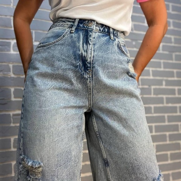 Denim - Classic Blue Denim Women's Jeans wide cut